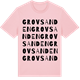 Pink Cotton t-shirt med Grovsanden ordlek t-shirt