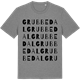 Mid Heather Gray t-shirt med Grubbedal ordlek t-shirt