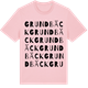 Pink Cotton t-shirt med Grundbäck ordlek t-shirt