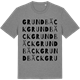 Mid Heather Gray t-shirt med Grundbäck ordlek t-shirt