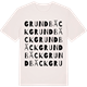 Vintage White t-shirt med Grundbäck ordlek t-shirt