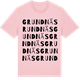 Pink Cotton t-shirt med Grundnäs ordlek t-shirt