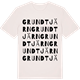 Vintage White t-shirt med Grundtjärn ordlek t-shirt