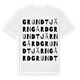 White t-shirt med Grundtjärngård ordlek t-shirt