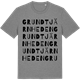 Mid Heather Gray t-shirt med Grundtjärnheden ordlek t-shirt