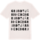 Vintage White t-shirt med Grundtjärnheden ordlek t-shirt