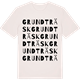 Vintage White t-shirt med Grundträsk ordlek t-shirt