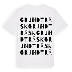 Grundträsk ordlek t-shirt – ekologisk bomull t-shirt från Pinshirt