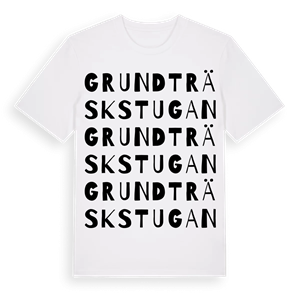 Grundträskstugan ordlek t-shirt – ekologisk bomull t-shirt från Pinshirt