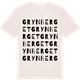 Vintage White t-shirt med Grynberget ordlek t-shirt