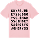 Pink Cotton t-shirt med Gryssjön ordlek t-shirt