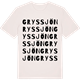 Vintage White t-shirt med Gryssjön ordlek t-shirt