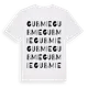 White t-shirt med Gubmie ordlek t-shirt