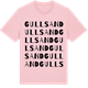 Pink Cotton t-shirt med Gullsand ordlek t-shirt