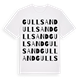 White t-shirt med Gullsand ordlek t-shirt