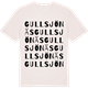 Vintage White t-shirt med Gullsjönäs ordlek t-shirt