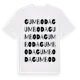 White t-shirt med Gumboda ordlek t-shirt