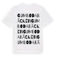 White t-shirt med Gumbodabäcken ordlek t-shirt
