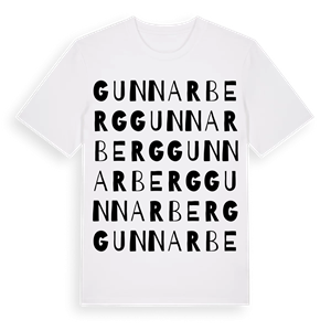 Gunnarberg ordlek t-shirt – ekologisk bomull t-shirt från Pinshirt