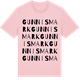 Pink Cotton t-shirt med Gunnismark ordlek t-shirt