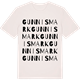 Vintage White t-shirt med Gunnismark ordlek t-shirt