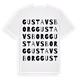 White t-shirt med Gustavsborg ordlek t-shirt