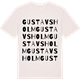 Vintage White t-shirt med Gustavsholm ordlek t-shirt