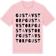 Pink Cotton t-shirt med Gustavstorp ordlek t-shirt
