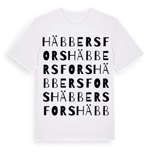 Häbbersfors ordlek t-shirt – ekologisk bomull t-shirt från Pinshirt