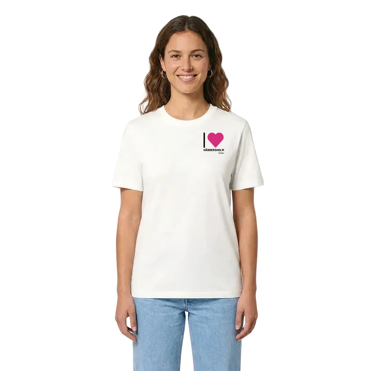 Jag älskar Häbbersholm t-shirt litet tryck i miljö