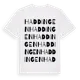 White t-shirt med Haddingen ordlek t-shirt
