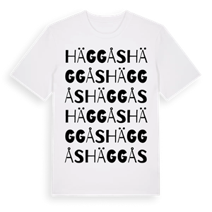 Häggås ordlek t-shirt – ekologisk bomull t-shirt från Pinshirt