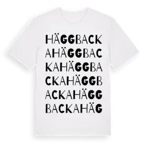 Häggbacka ordlek t-shirt – ekologisk bomull t-shirt från Pinshirt