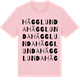 Pink Cotton t-shirt med Hägglunda ordlek t-shirt