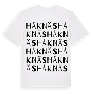 Håknäs ordlek t-shirt – ekologisk bomull t-shirt från Pinshirt