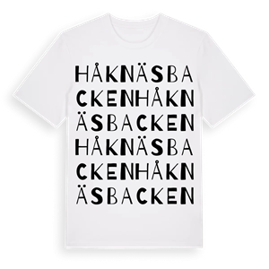 Håknäsbacken ordlek t-shirt – ekologisk bomull t-shirt från Pinshirt