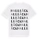 White t-shirt med Hallbäck ordlek t-shirt