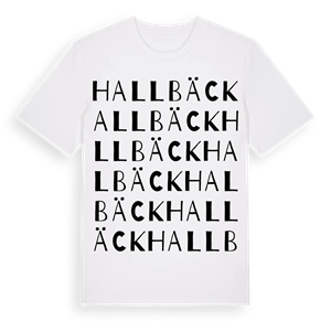 Hallbäck ordlek t-shirt – ekologisk bomull t-shirt från Pinshirt