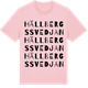 Pink Cotton t-shirt med Hällbergssvedjan ordlek t-shirt