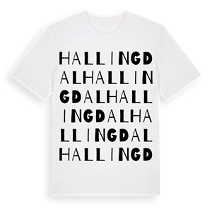 Hallingdal ordlek t-shirt – ekologisk bomull t-shirt från Pinshirt