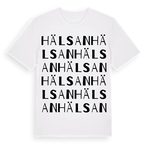 Hälsan ordlek t-shirt – ekologisk bomull t-shirt från Pinshirt