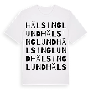 Hälsinglund ordlek t-shirt – ekologisk bomull t-shirt från Pinshirt