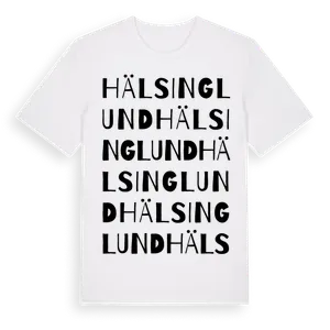 Hälsinglund ordlek t-shirt – ekologisk bomull t-shirt från Pinshirt