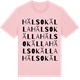 Pink Cotton t-shirt med Hälsokälla ordlek t-shirt