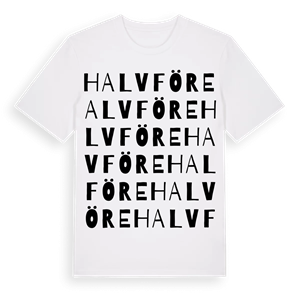 Halvföre ordlek t-shirt – ekologisk bomull t-shirt från Pinshirt