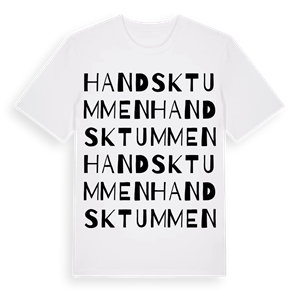Handsktummen ordlek t-shirt – ekologisk bomull t-shirt från Pinshirt