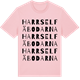 Pink Cotton t-shirt med Harrselfäbodarna ordlek t-shirt