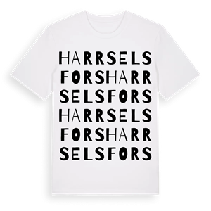 Harrselsfors ordlek t-shirt – ekologisk bomull t-shirt från Pinshirt
