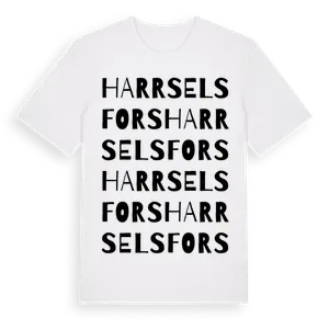 Harrselsfors ordlek t-shirt – ekologisk bomull t-shirt från Pinshirt