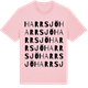 Pink Cotton t-shirt med Harrsjö ordlek t-shirt
